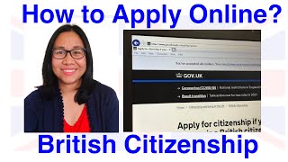 BRITISH  UK CITIZENSHIP  HOW TO APPLY ONLINE  NOV 2020 [upl. by Christan451]