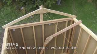 How To Build A Shed  Part 7  Shed Roof Framing [upl. by Linnell]