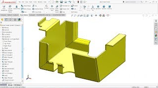 Solidworks Tutorial Basics of Sheet Metal [upl. by Tlevesoor]