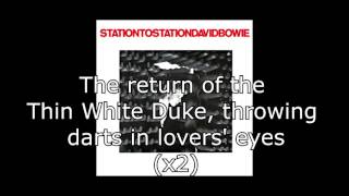 Station to Station  David Bowie  Lyrics [upl. by Anyg]