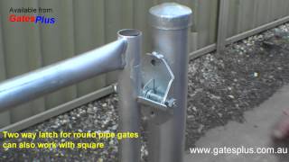 Gate Latch 2 way for round pipe and square [upl. by Ahsatan]