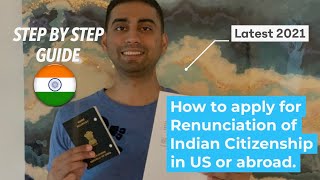 HOW TO Renounce Indian Citizenship VFS Global process  Latest 2023  Step by step guide [upl. by Backler]