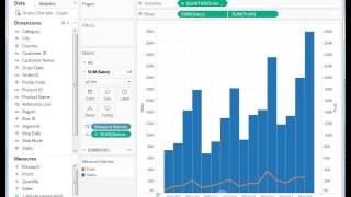 How to extend the range of an axis in Tableau [upl. by Kcirredal]