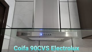 Coifa de Parede Inox com Campana de Vidro 90cm Electrolux 90CVS [upl. by Arua]