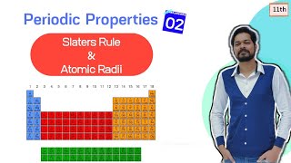 Periodic Table  Class 11 L2 Slaters rule  Atomic radii  Exceptions [upl. by Goodrich]