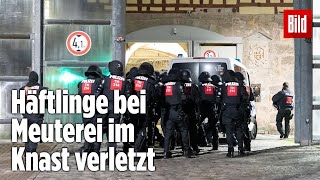 Gefängnismeuterei Polizei stürmt Knast in Thüringen  JVA Untermaßfeld [upl. by Beatrisa426]